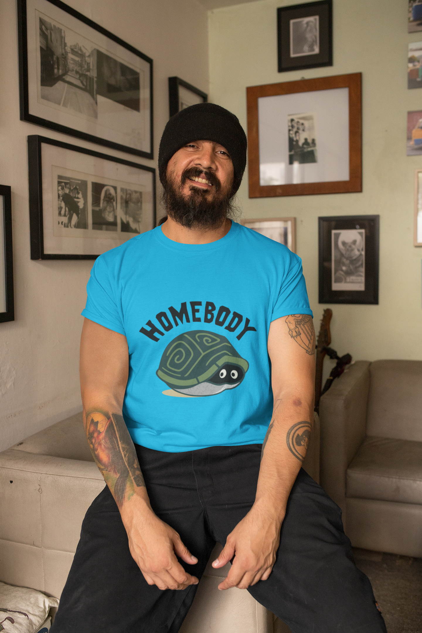 Men's I Am Just a Homebody Funny Turtle T-Shirt – Cute Introvert Humor Tee