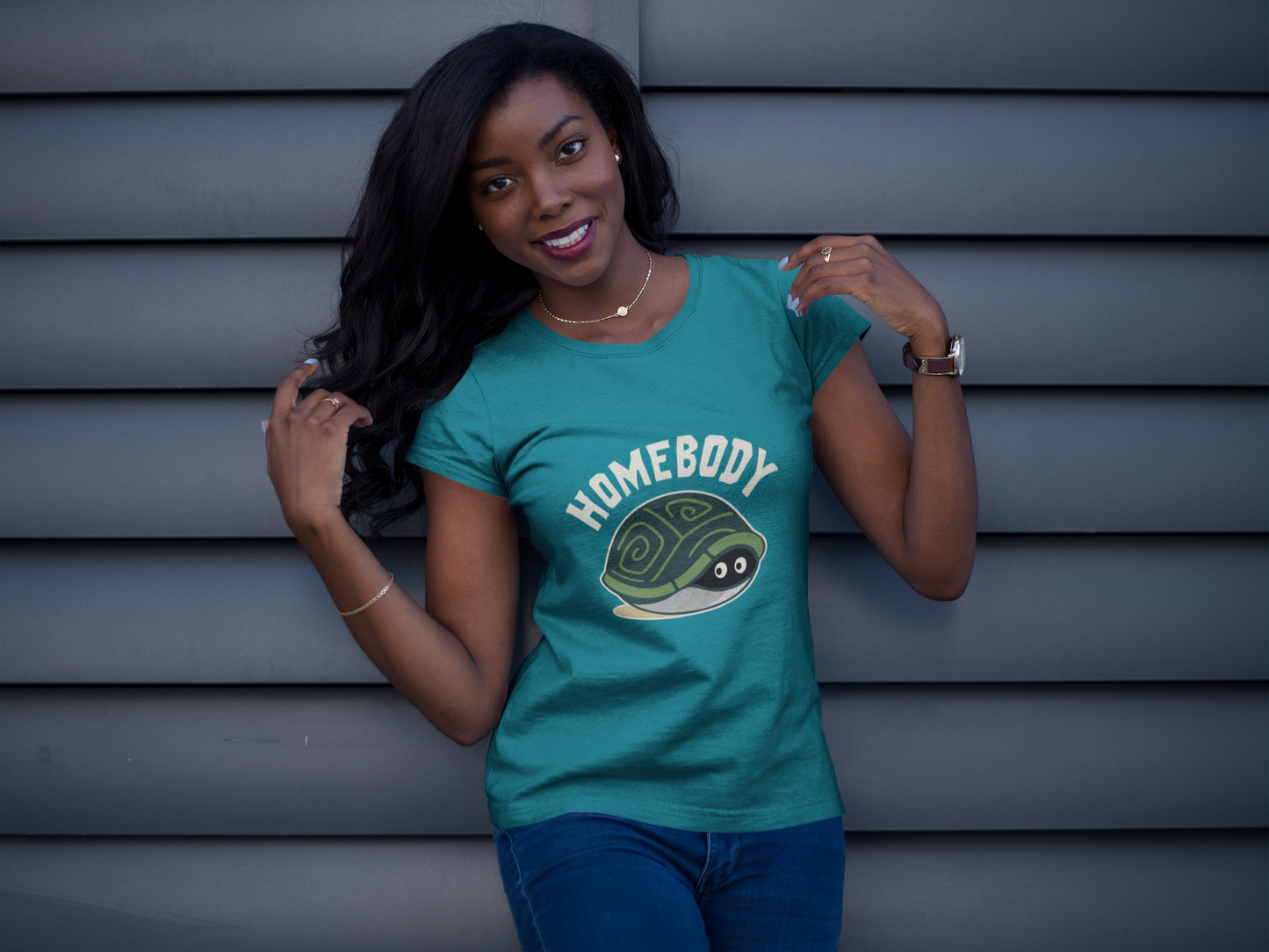 Women's I Am Just a Homebody Funny Turtle T-Shirt – Cute Introvert Humor Tee