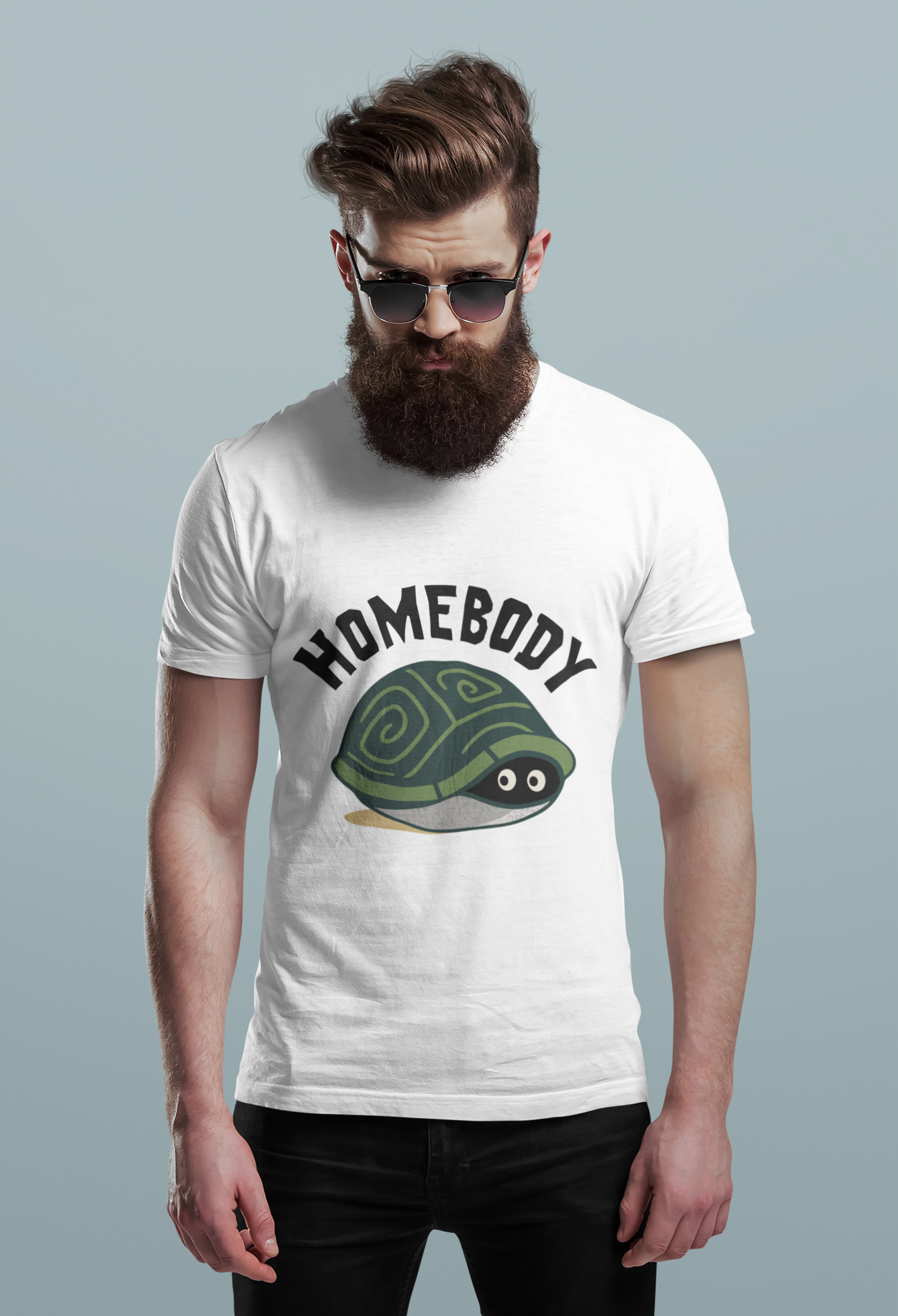 Men's I Am Just a Homebody Funny Turtle T-Shirt – Cute Introvert Humor Tee