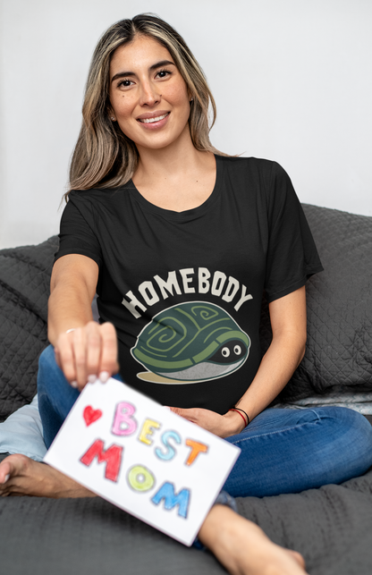 Women's I Am Just a Homebody Funny Turtle T-Shirt – Cute Introvert Humor Tee